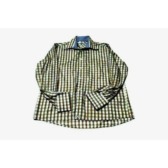 Mens Ted Baker London Button Front Shirt French Cuffs (Size 4 UK) USA Large - Picture 2 of 5